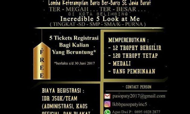 Info Lomba Paskibra Tingkat SD SMP SMA PURNA Update 26 Mei 2017 (Juni-Agustus)