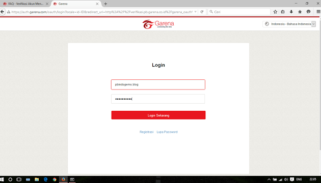 Cara Verifikasi Nomor HP untuk Akses Server Premium PB Garena