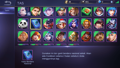 cara mendapatkan kartu ganti bendera negara mobile legends 1