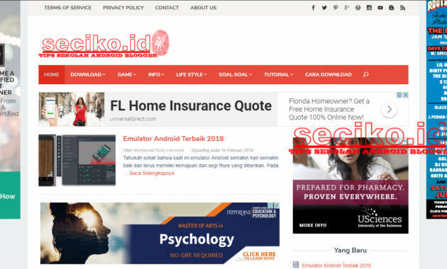 Cara Aman Memasang Iklan Melayang Kiri dan Kanan Untuk Adsense