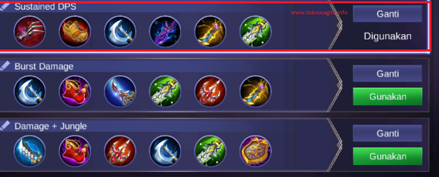 Build Item Hero Lesley Mobile Legends Full Damage Mematikan!