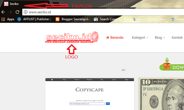 Cara Mengganti Logo dan Favicon di Blogspot
