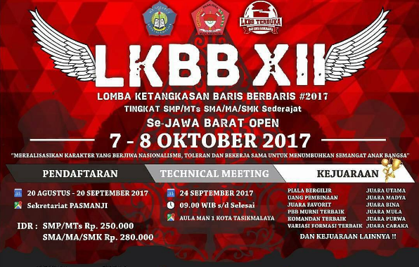 Info Lomba Paskibra MAN 1 Kota Tasikmalaya se- Jawa Barat 2017 Tingkat SMP dan SMA Sederajat