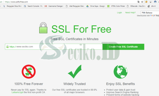 Cara Instal SSL Gratis