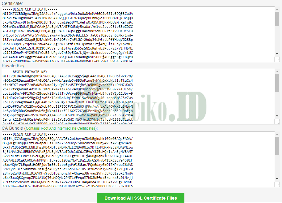 Sertifikat SSL Gratis wordpress