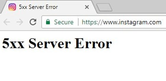 5XX Server Error instagram