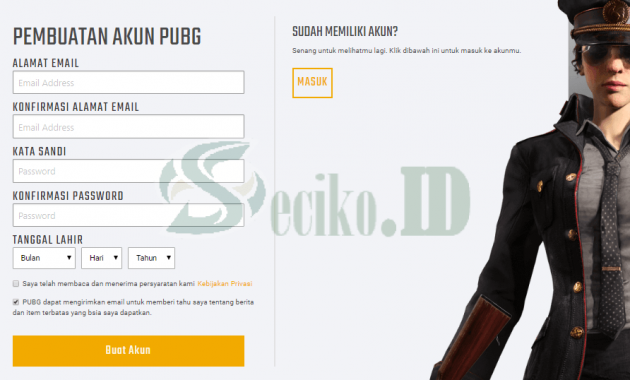 Cara Membuat Akun PUBG Lite pc beta