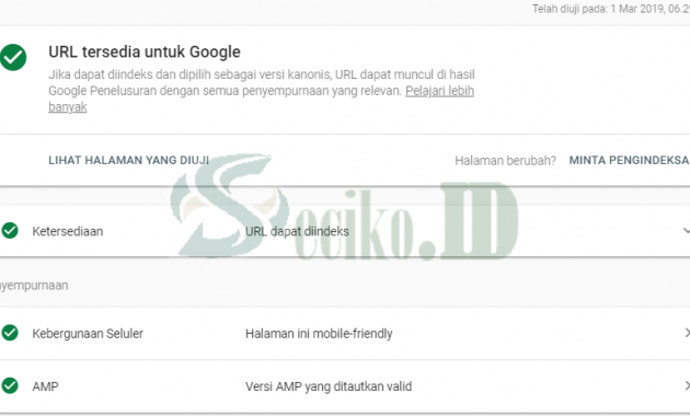 URL tersedia untuk Google