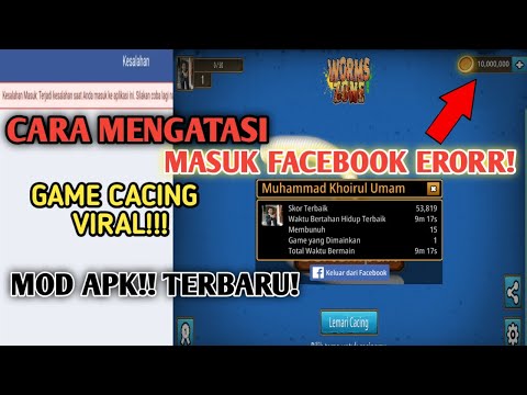 Video CARA LOGIN FACEBOOK EROR WORMS ZONE. IO MOD APK ANDROID 2020 2021