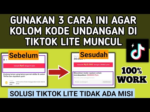 Video 3 CARA MENGATASI KOLOM KODE UNDANGAN TIKTOK LITE TIDAK MUNCUL // CARA MASUKKAN KODE UNDANGAN TIKTOK 2021