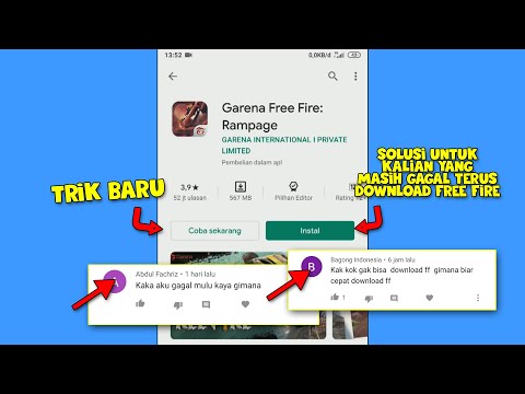Video CARA MENGATASI GAGAL DOWNLOAD GAME FREE FIRE DI PLAYSTORE | TERBUKTI !!! 2021