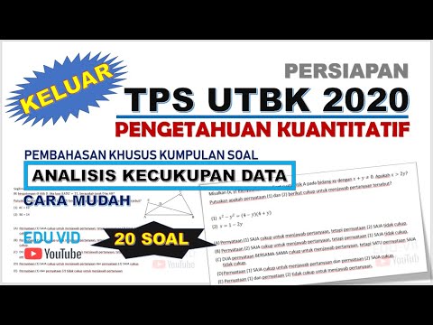 Soal TPS UTBK 2020 – Pengetahuan Kuantitatif tipe Analisis Kecukupan Data [REVISI]
