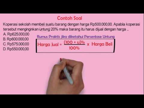 Menghitung Harga Jual jika diketahui Untung – Rumus Cepat