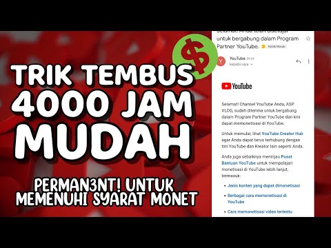 CARA MUDAH TEMBUS 4000 JAM (MEMPERCEPAT MONET) Terbaru