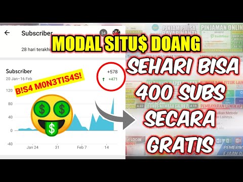 Cara Dapat 400 Subscriber Tiap Hari GRATIS !! (Dengan 5 Situs Resmi) Terbaru