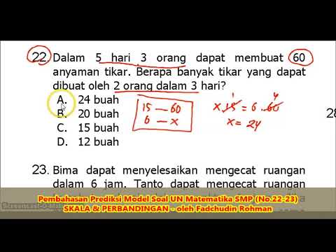 Soal SKALA & PERBANDINGAN (No.22-23) – Pembahasan Soal Matematika SMP/MTs