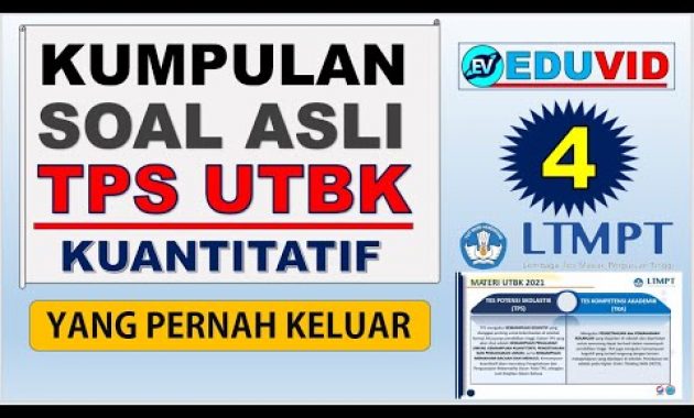 Soal ASLI TPS Kuantitatif UTBK (Matematika Dasar) Tahun Sebelumnya – SBMPTN 2021 [#4]