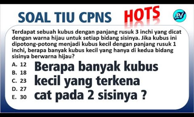 Berapa Kubus Kecil yang Terkena Cat 2 sisinya? Soal HOTS TIU CPNS 2021 [#66]