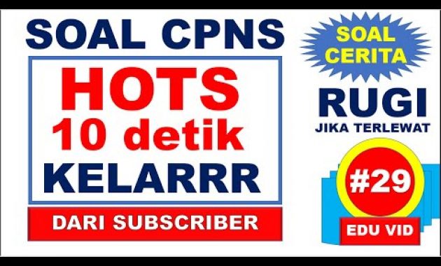 Pembahasan Soal Cerita HOTS CPNS 2021 dari Subcriber [#29]