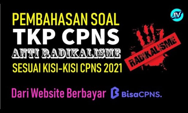 BAHAS SOAL TKP CPNS ANTI RADIKALISME DARI WEBSITE BERBAYAR BISACPNS