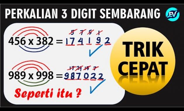 TRIK CEPAT Perkalian 3 DIGIT Angka Sembarang
