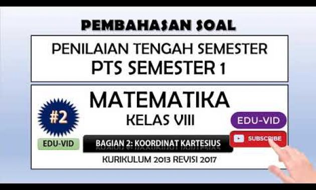 Soal PTS Matematika Kelas 8 Semester 1 Kurikulum 2013 Terbaru + Pembahasannya [#2]