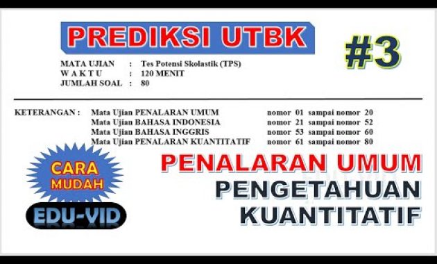 PREDIKSI 1 TPS UTBK 2021 – Penalaran Umum [#3]
