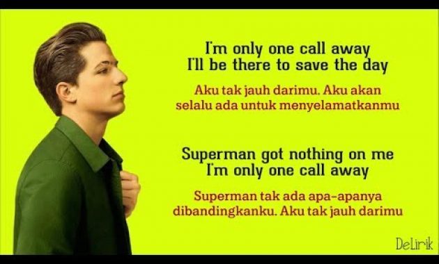 Download Lagu One Call Away – Charlie Puth (Lyrics video dan terjemahan)