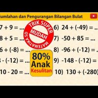 TRIK Penjumlahan Pengurangan Bilangan Bulat Positif Negatif – Matematika Kelas 6 SD MI