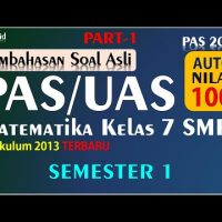 Soal PAS/UAS Matematika Kelas 7 SMP Semester 1 2021 [PART-1]