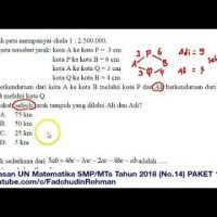 Pembahasan UN UNBK Matematika SMP 2018 Paket 1 (No.14)