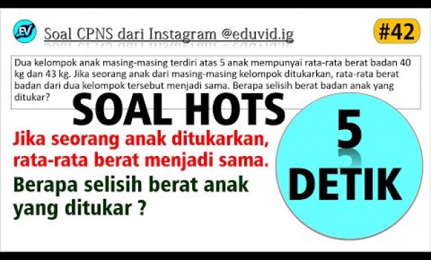 Pembahasan Soal HOTS TIU CPNS 2021 – Statistika [#42]