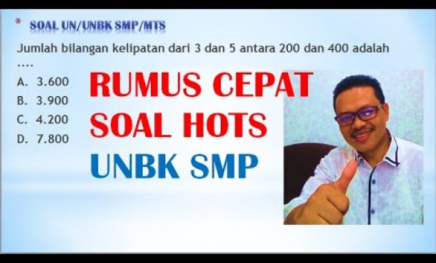RUMUS CEPAT – Menghitung Jumlah Bilangan Kelipatan Antara (Soal HOTS UNBK SMP)