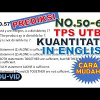 Soal Persiapan TPS UTBK 2022 Pengetahuan Kuantitatif Berbahasa Inggris [No.50 – 60]