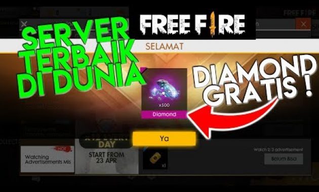 GILA ! Dapat Diamond Gratis Setiap Hari, Server Terbaik Nih ! +Giveaway #2 – Free Fire Indonesia