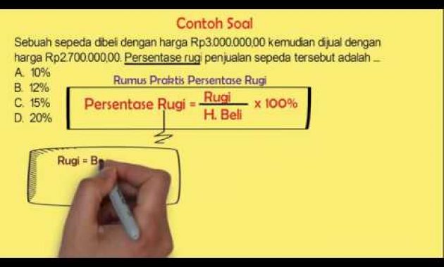 Rumus, Cara Cepat Menghitung Persentase Rugi – Aritmatika Sosial