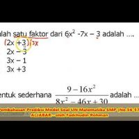 SOAL BENTUK ALJABAR (No.56-57) - PEMBAHASAN SOAL MATEMATIKA SMP/MTs SOAL BENTUK ALJABAR (No.56-57) – PEMBAHASAN SOAL MATEMATIKA SMP/MTs