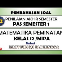 Soal PAS/UAS Matematika Peminatan Kelas 12 Semester 1 dan Pembahasannya [#2]