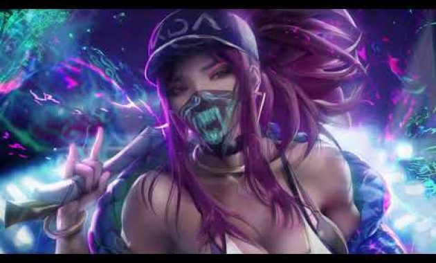 Download KDA Akali Neon League Of Legends 4k Live Wallpaper.