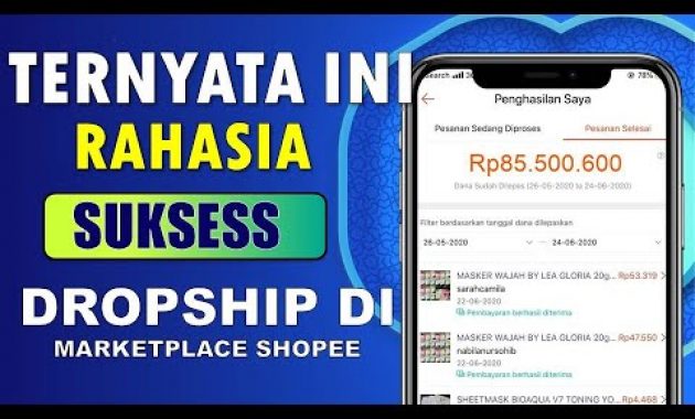 🔴 RAHASIA SUKSESS DROPSHIP DI MARKETPLACE SHOPEE – CARA RISET PRODUK TERLARIS DI SHOPEE