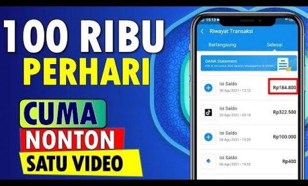 🔴 TERBARU NONTON VIDEO DIBAYAR 100 RIBU ! APLIKASI PENGHASIL UANG 2021 TERBUKTI MAMBAYAR CEPAT