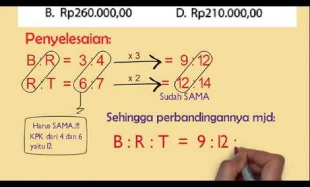 Pembahasan Soal UN Matematika Perbandingan Bertingkat (UCUN DKI 2 2017 Soal No 3)