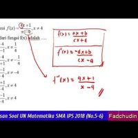 Pembahasan UN/UNBK Matematika SMA/MA IPS 2018 (Fungsi Inver dan Fungsi Kuadrat) Paket 1