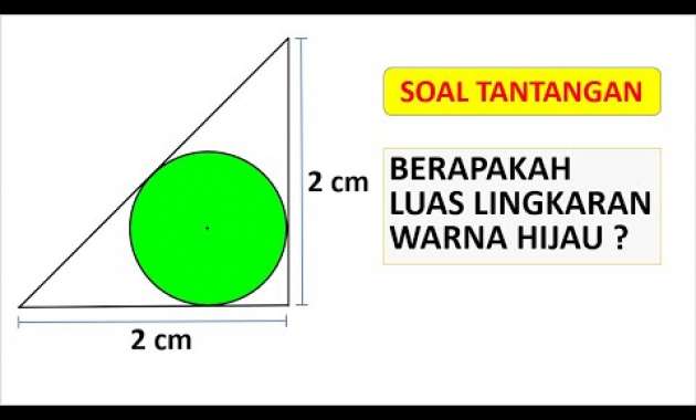 Soal Tantangan!! Berapah Luas Lingkaran dalam Segitiga