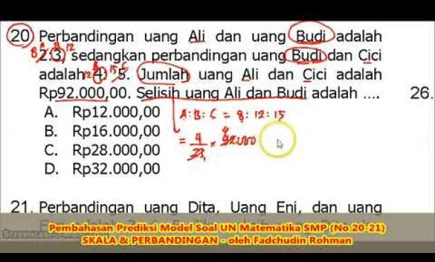 Soal SKALA & PERBANDINGAN (No.20-21) – Pembahasan Soal Matematika SMP/MTs