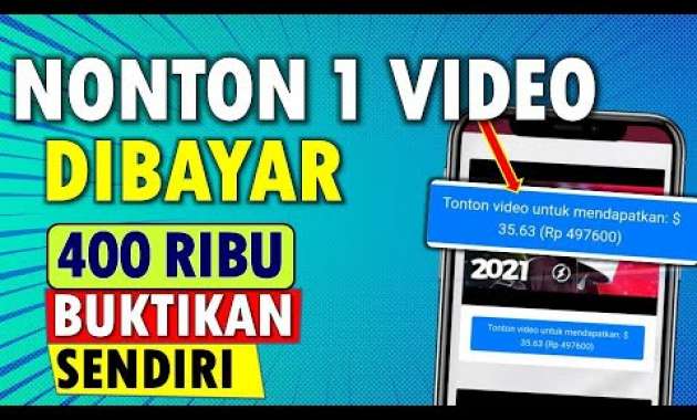 🔴 DIBAYAR 400 RIBU HANYA NONTON 1 VIDEO! APLIKASI PENGHASIL UANG l APLIKASI PENGHASIL UANG 2021
