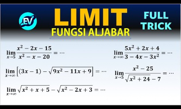 Limit Fungsi Aljabar – TRIK CEPAT