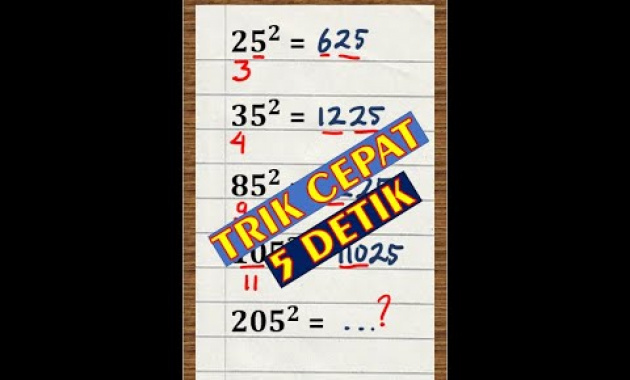Trik Hitung Cepat 5 Detik – Kuadrat dengan Satuan 5