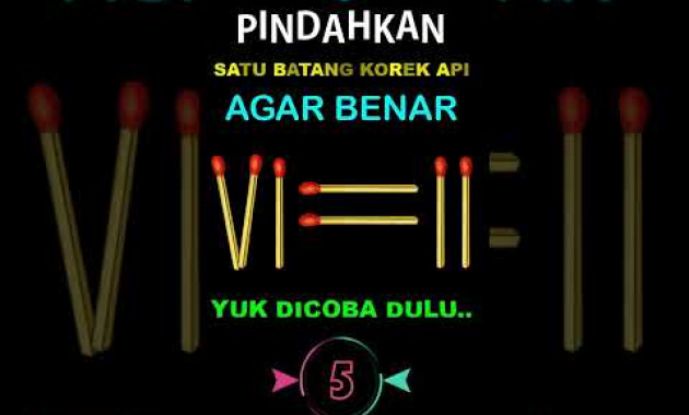 Pindahkan satu batang korek api agar menjadi pernyataa  yang benar !