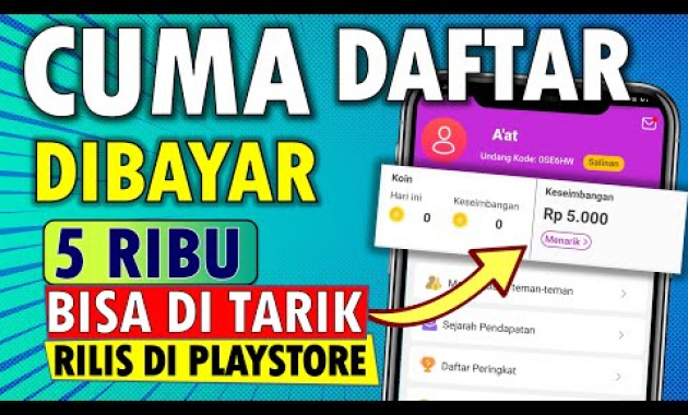 🔴 CUMA DAFTAR DIBAYAR 5 RIBU l APK PENGHASIL SALDO DANA TERCEPAT 2022 l APLIKASI PENGHASIL UANG 2022